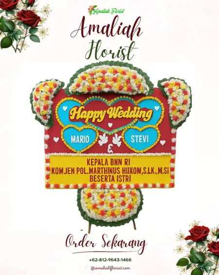 Papan Bunga Pernikahan Polokarto